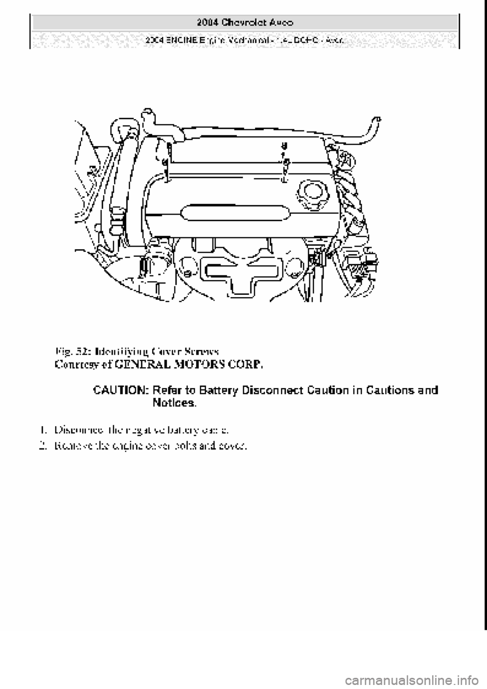 CHEVROLET AVEO 2002  Service Repair Manual 