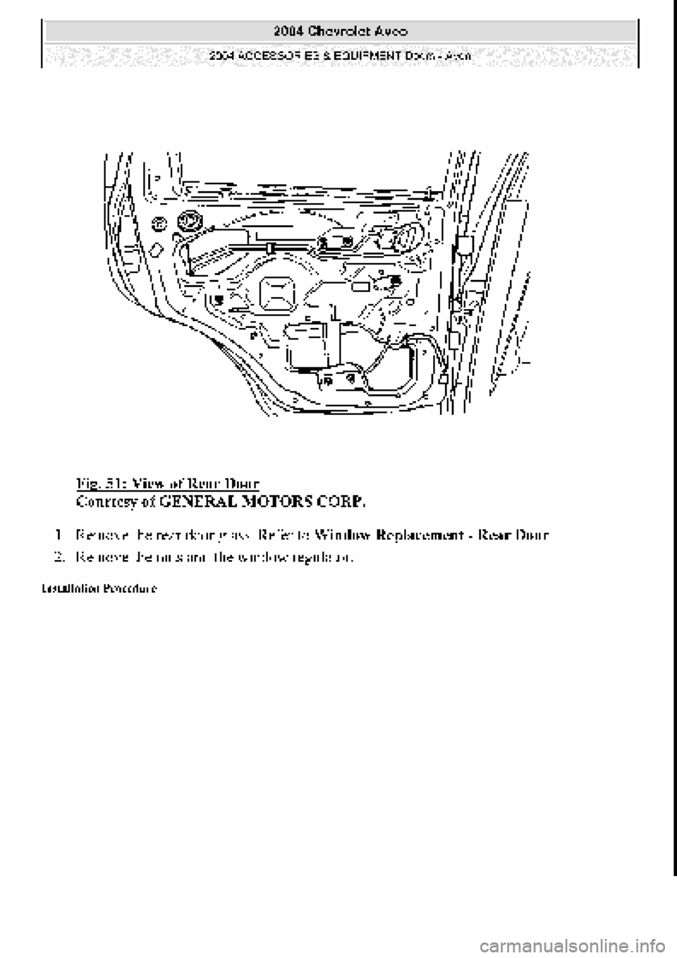 CHEVROLET AVEO 2002  Service Repair Manual 