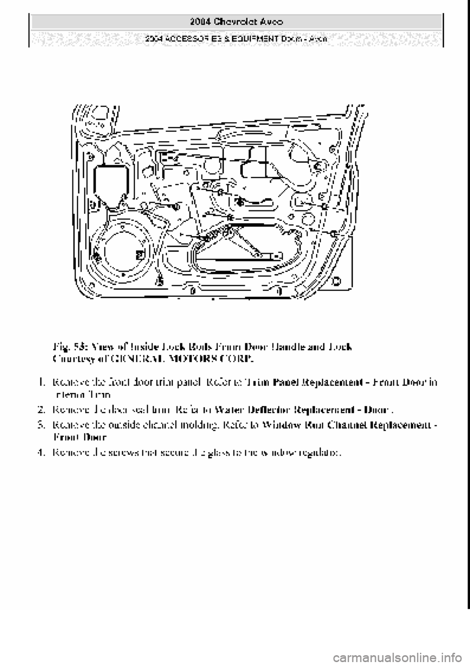 CHEVROLET AVEO 2002  Service Repair Manual 