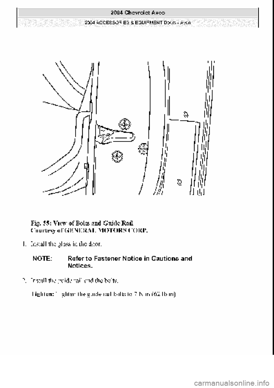 CHEVROLET AVEO 2002  Service Repair Manual 