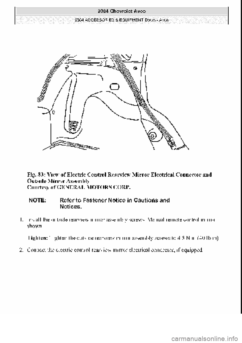 CHEVROLET AVEO 2002  Service Repair Manual 