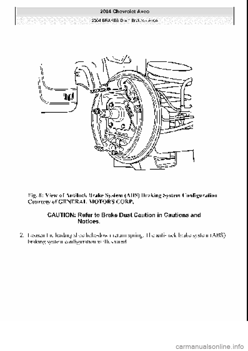 CHEVROLET AVEO 2002  Service Repair Manual 