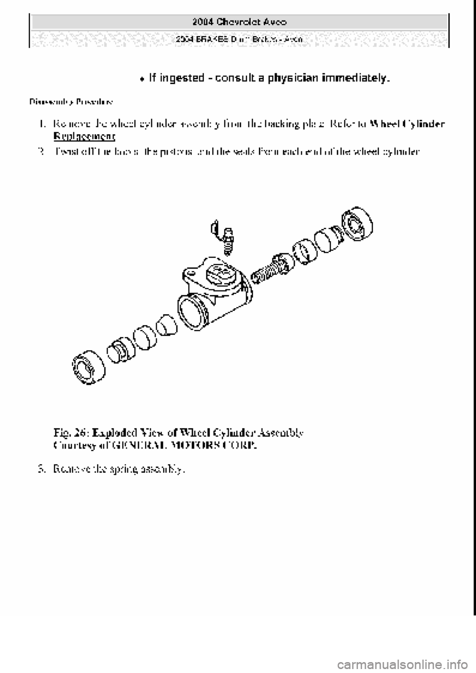 CHEVROLET AVEO 2002  Service Repair Manual 