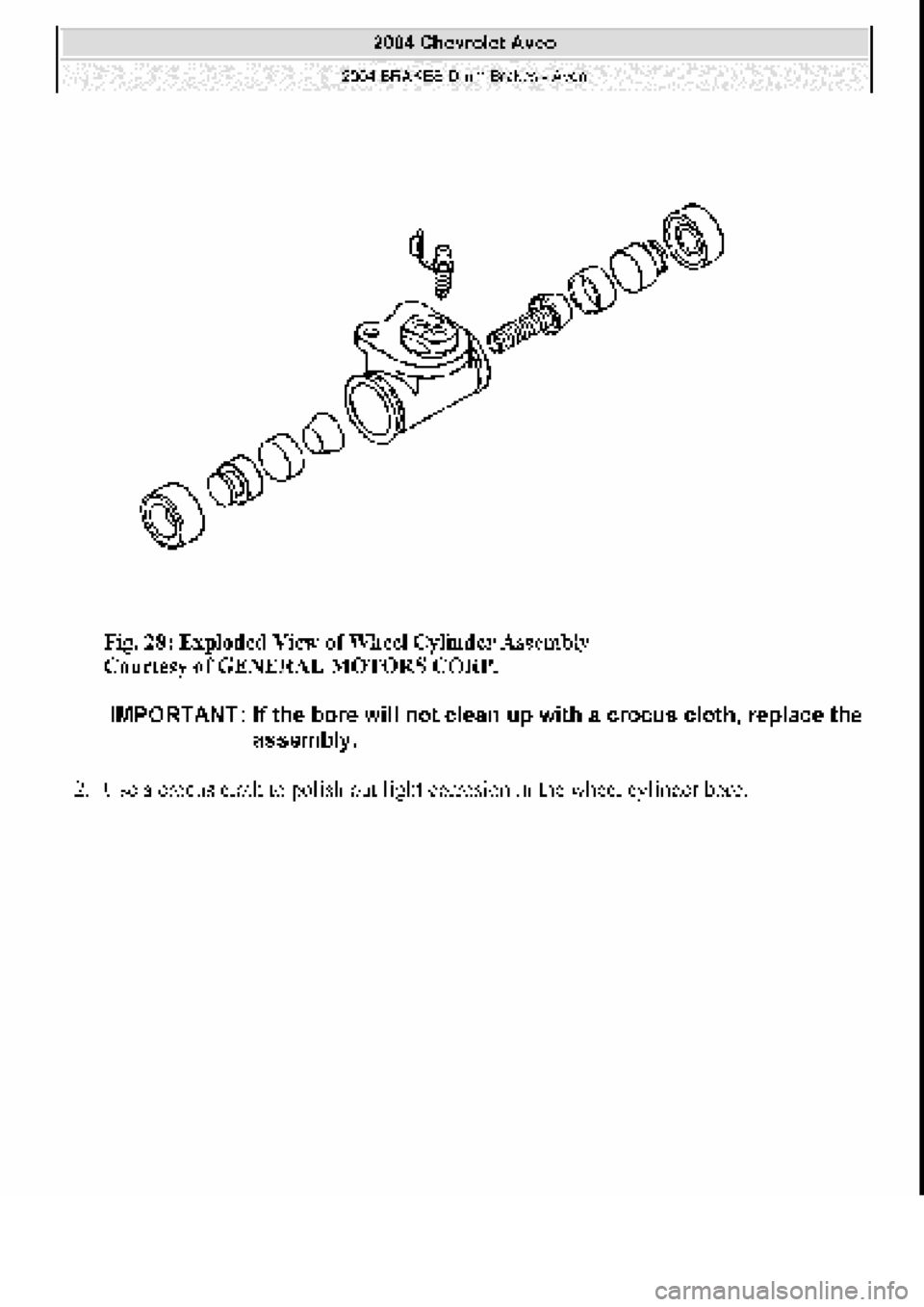 CHEVROLET AVEO 2002  Service Repair Manual 