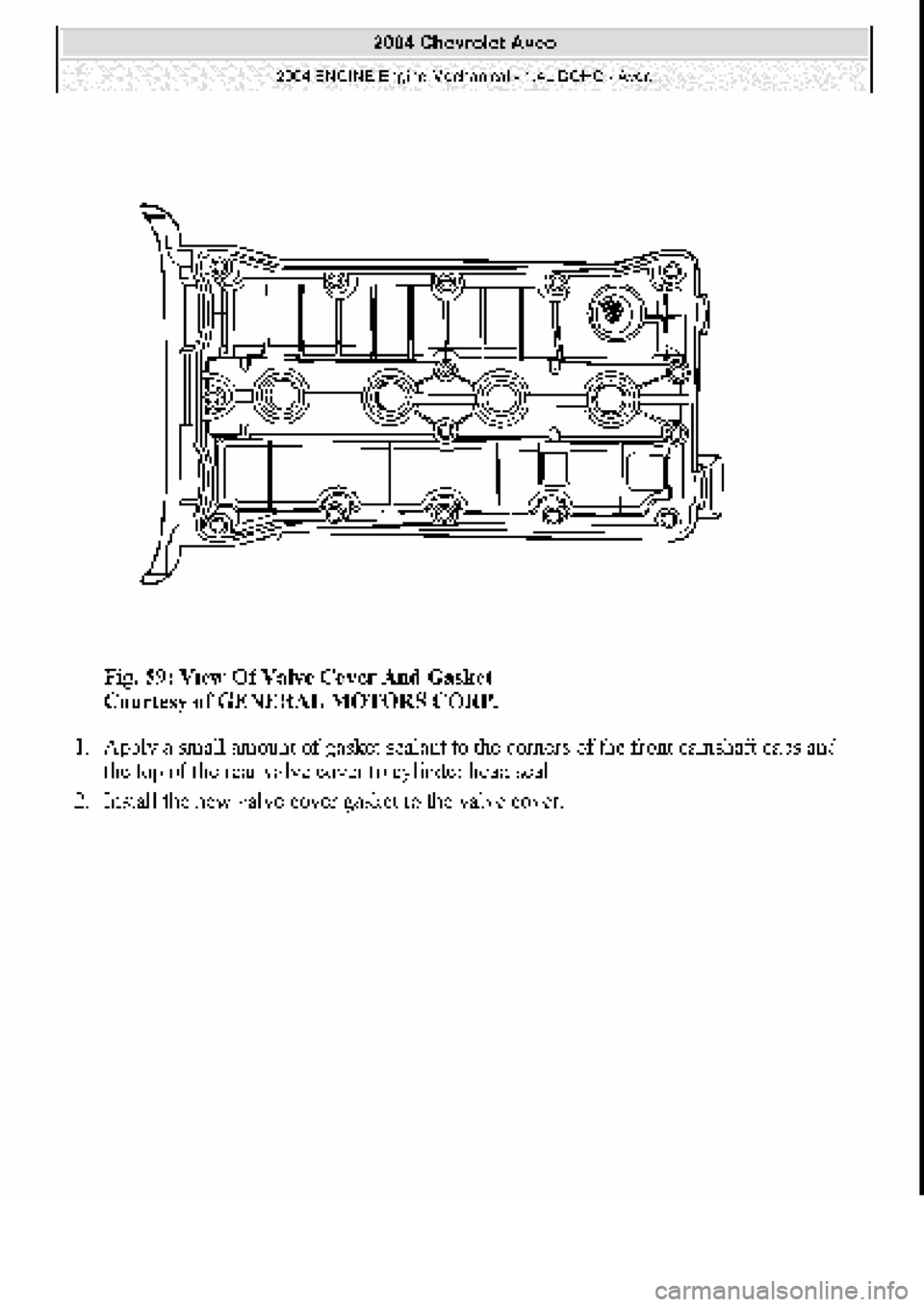 CHEVROLET AVEO 2002  Service Repair Manual 