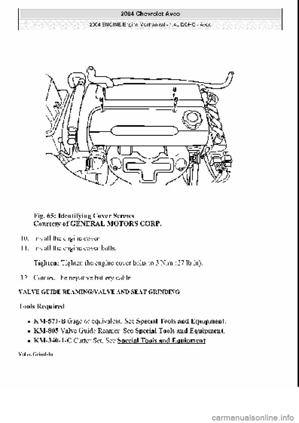 CHEVROLET AVEO 2002  Service Repair Manual 