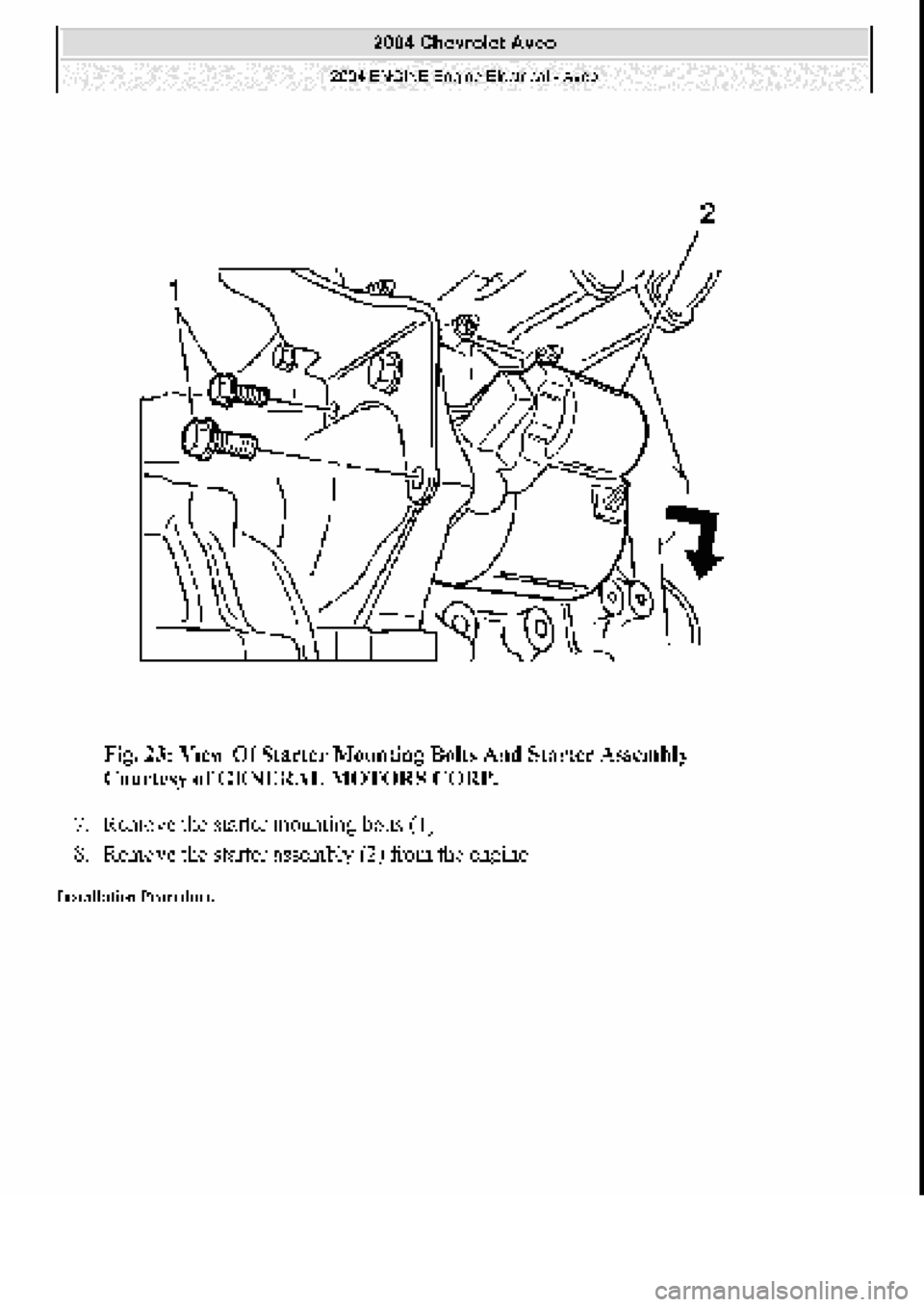 CHEVROLET AVEO 2002  Service Repair Manual 