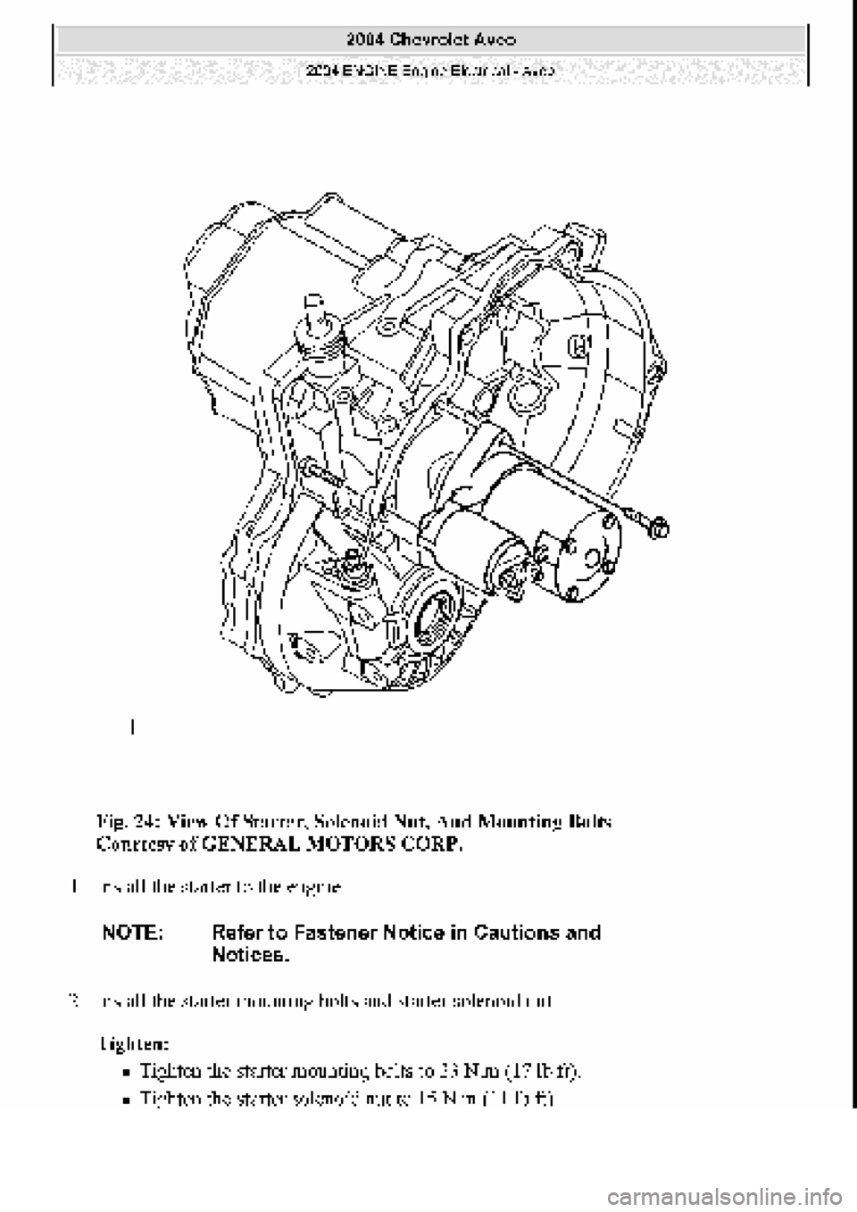 CHEVROLET AVEO 2002  Service Repair Manual 