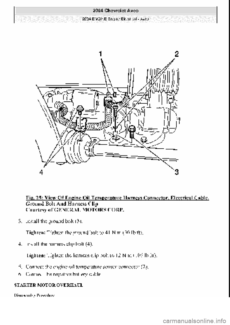 CHEVROLET AVEO 2002  Service Repair Manual 