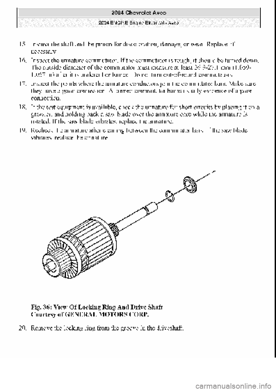 CHEVROLET AVEO 2002  Service Repair Manual 