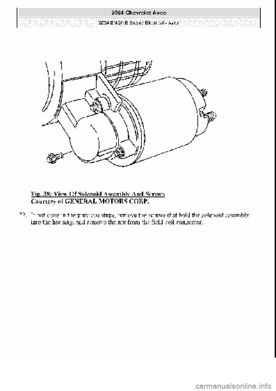 CHEVROLET AVEO 2002  Service Repair Manual 