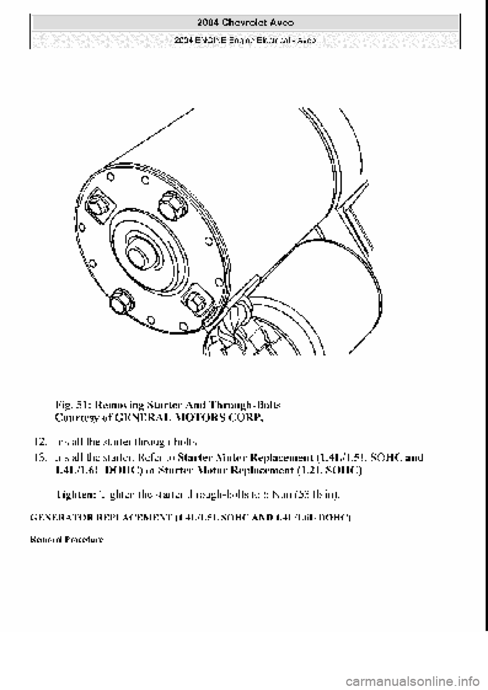 CHEVROLET AVEO 2002  Service Repair Manual 