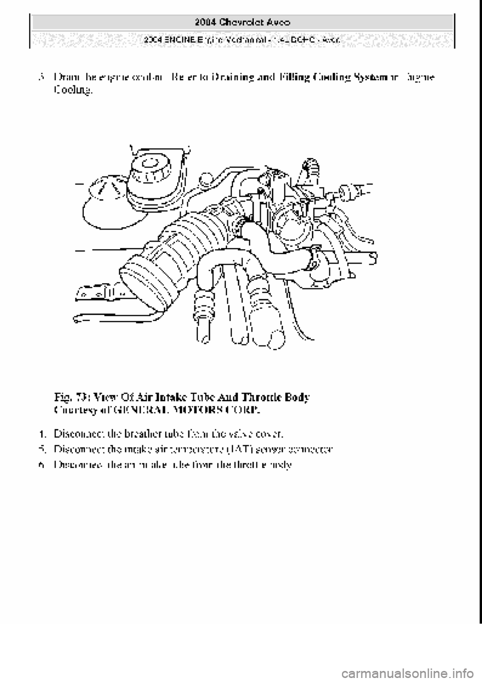 CHEVROLET AVEO 2002  Service Repair Manual 