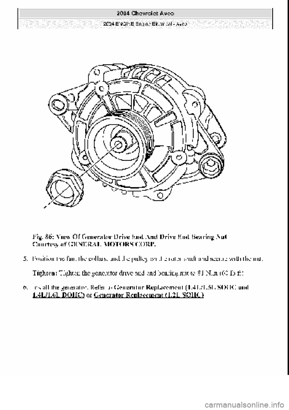 CHEVROLET AVEO 2002  Service Repair Manual 