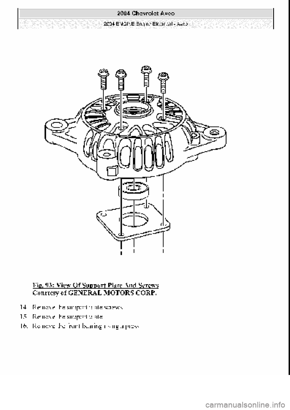 CHEVROLET AVEO 2002  Service Repair Manual 