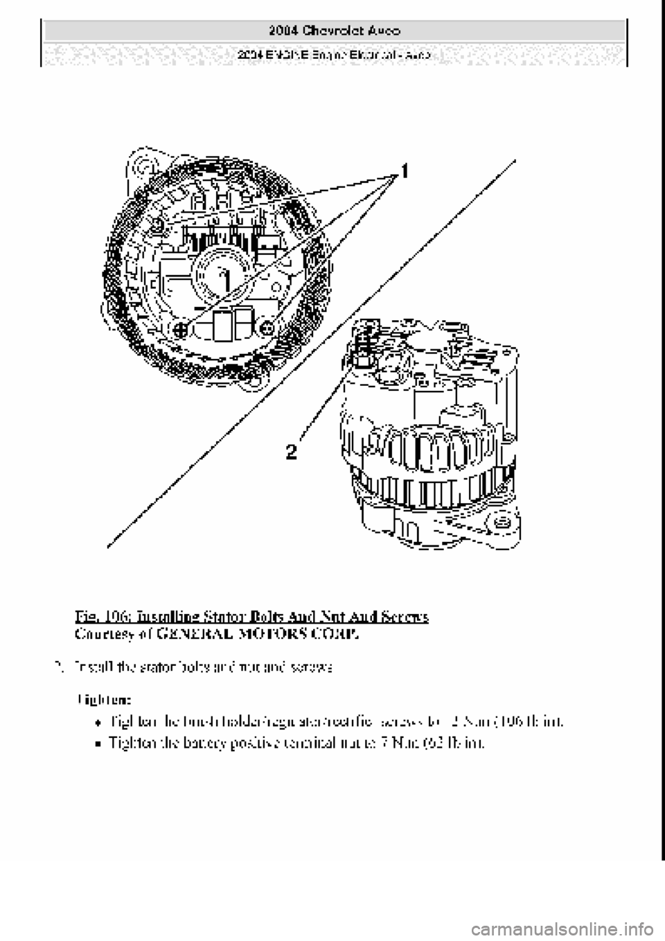 CHEVROLET AVEO 2002  Service Repair Manual 