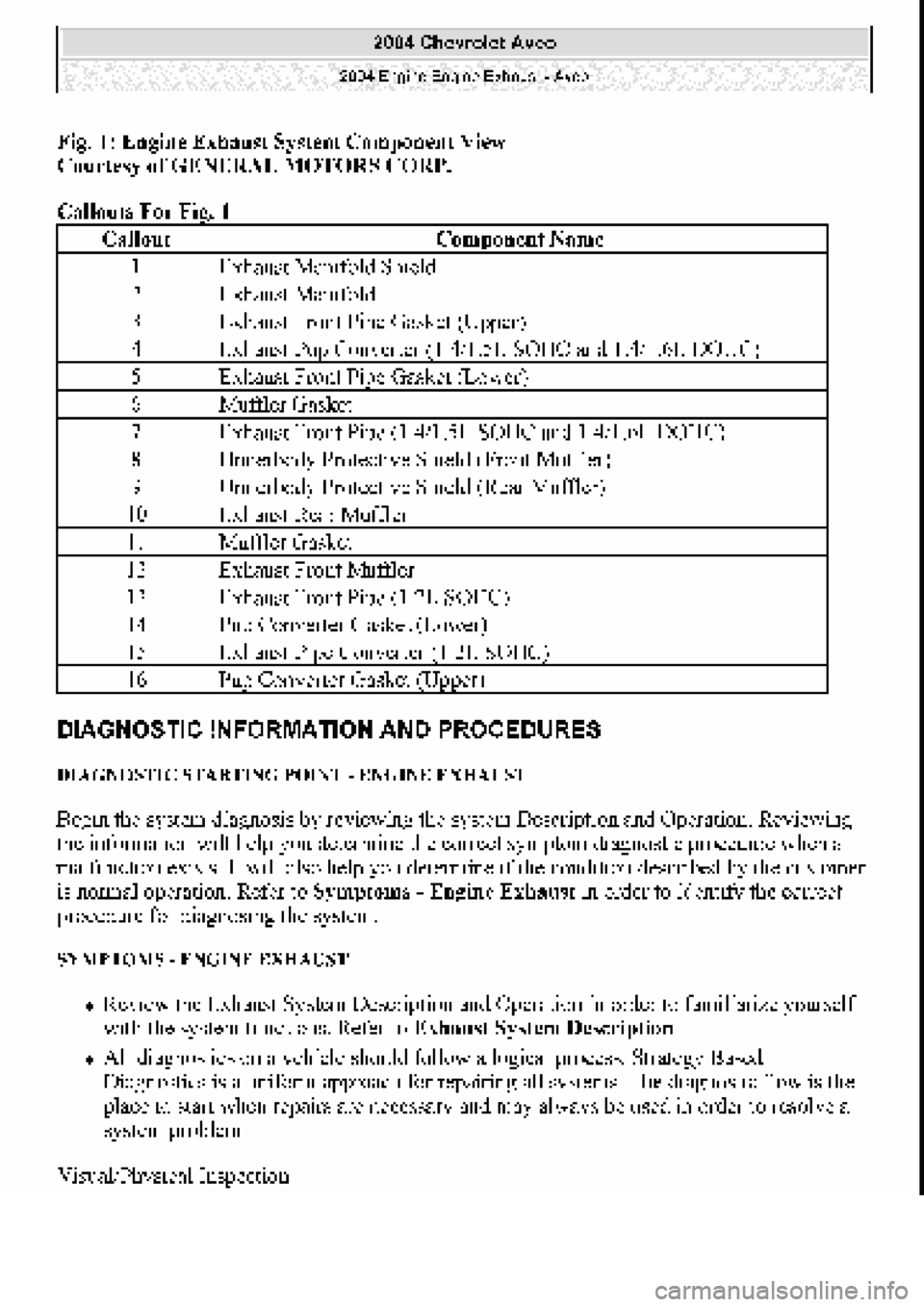 CHEVROLET AVEO 2002  Service Repair Manual 