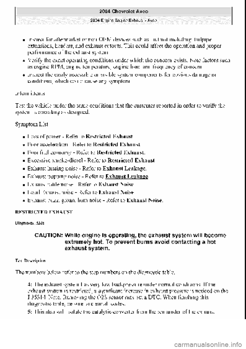 CHEVROLET AVEO 2002  Service Repair Manual 
