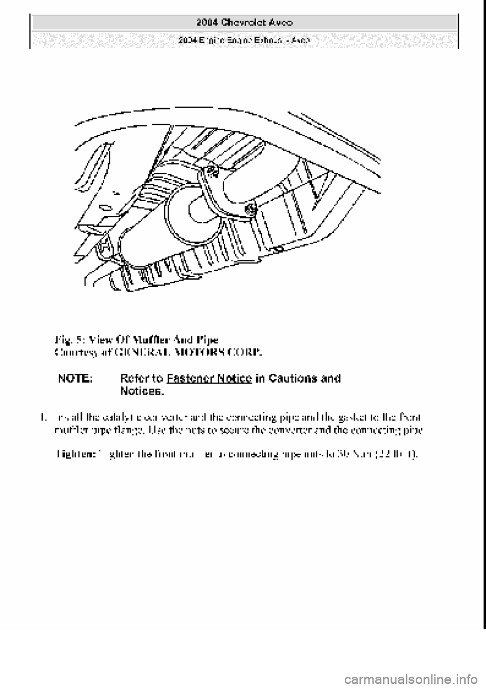 CHEVROLET AVEO 2002  Service Repair Manual 