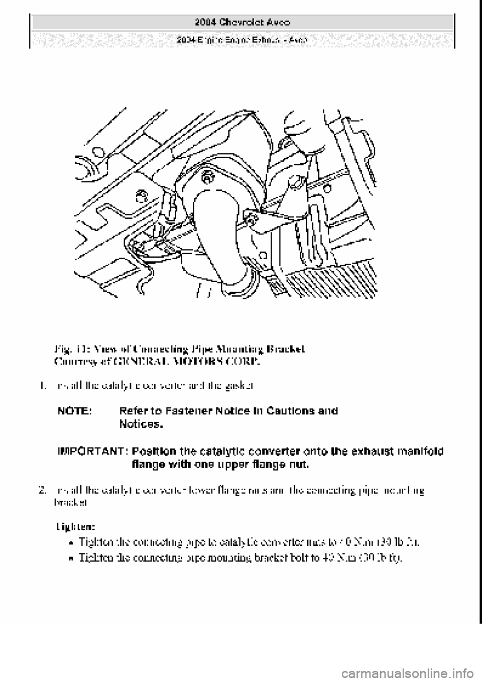 CHEVROLET AVEO 2002  Service Repair Manual 