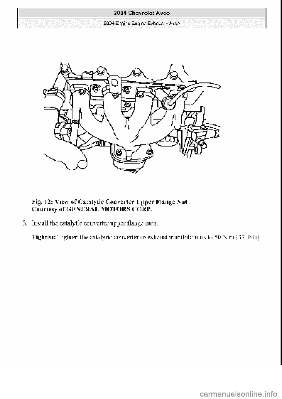 CHEVROLET AVEO 2002  Service Repair Manual 