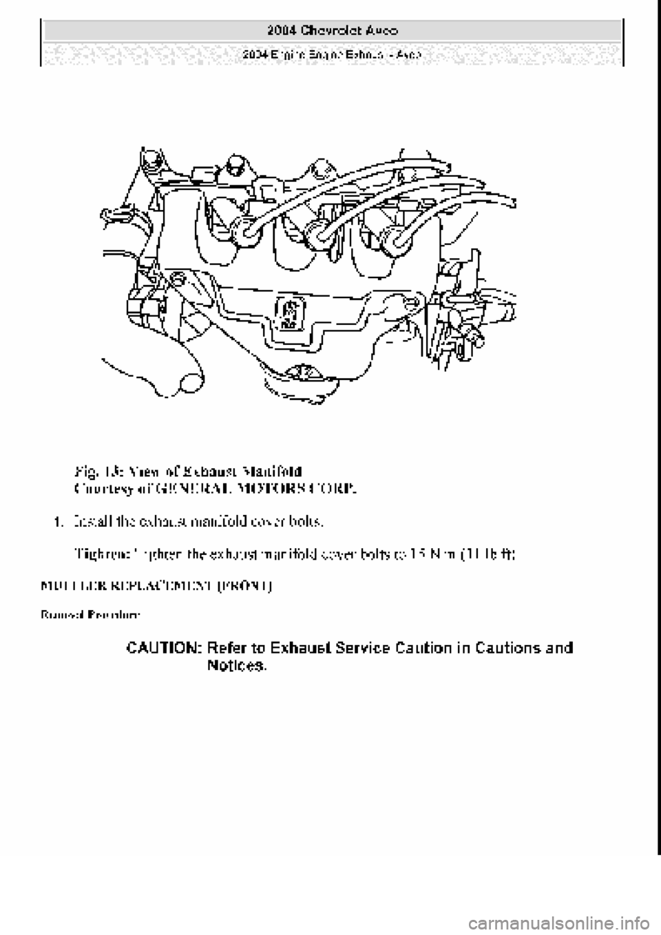 CHEVROLET AVEO 2002  Service Repair Manual 