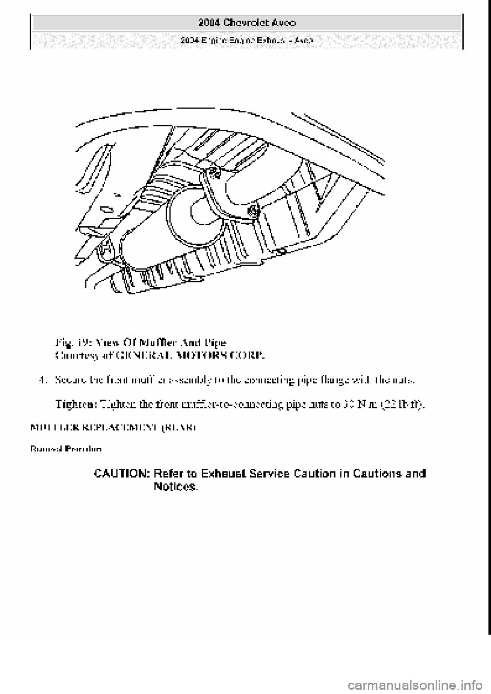 CHEVROLET AVEO 2002  Service Repair Manual 