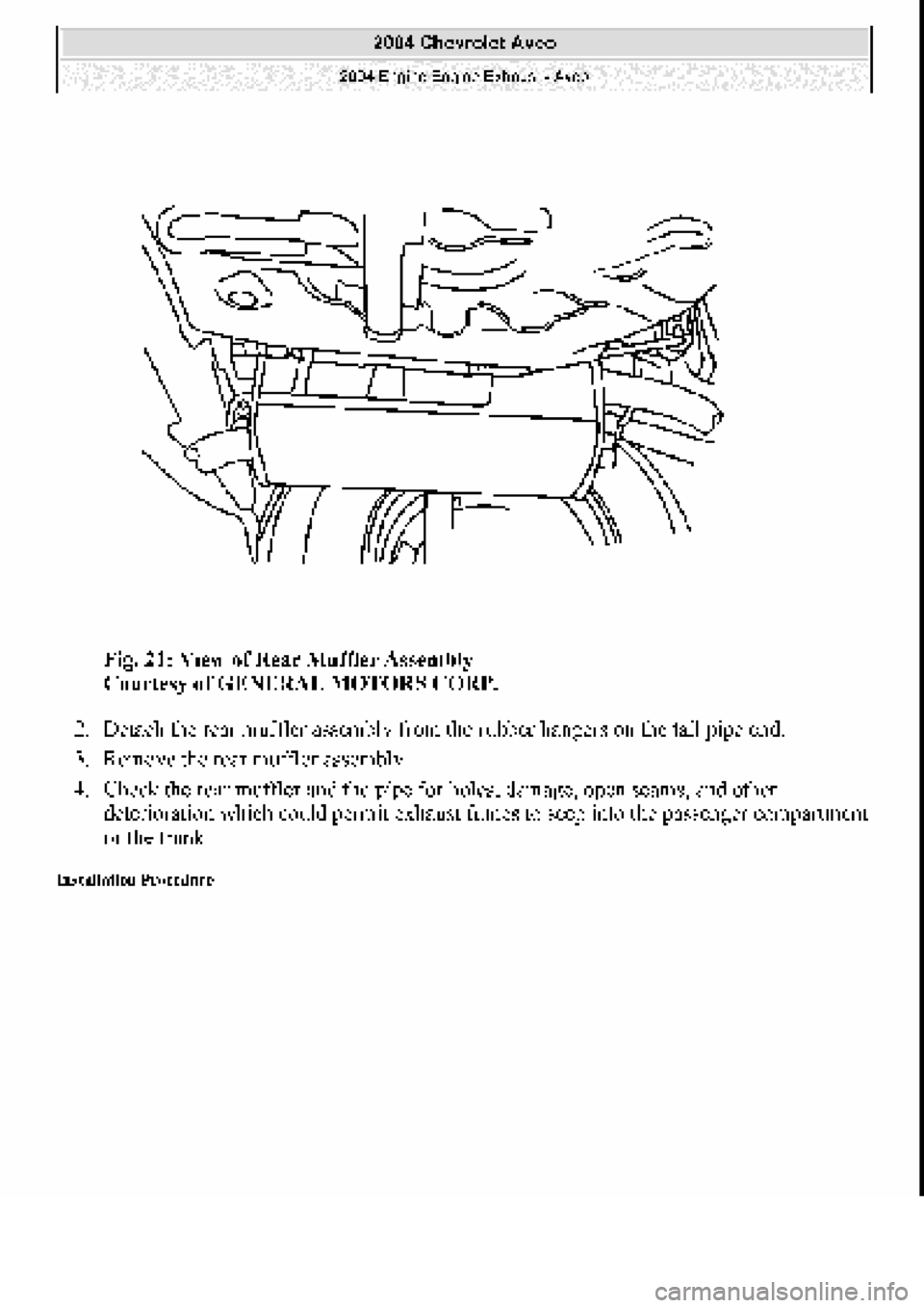 CHEVROLET AVEO 2002  Service Repair Manual 