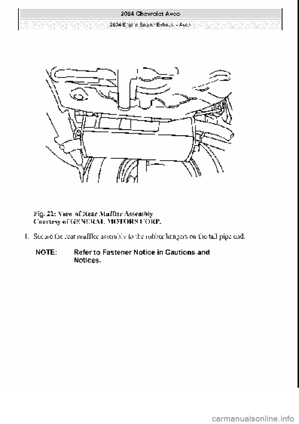 CHEVROLET AVEO 2002  Service Repair Manual 