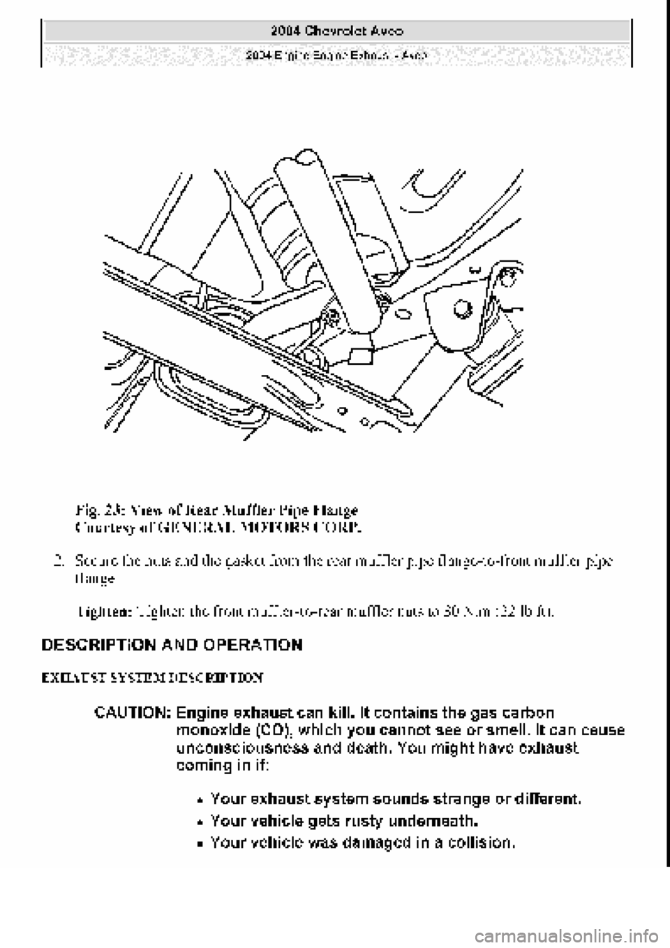 CHEVROLET AVEO 2002  Service Repair Manual 