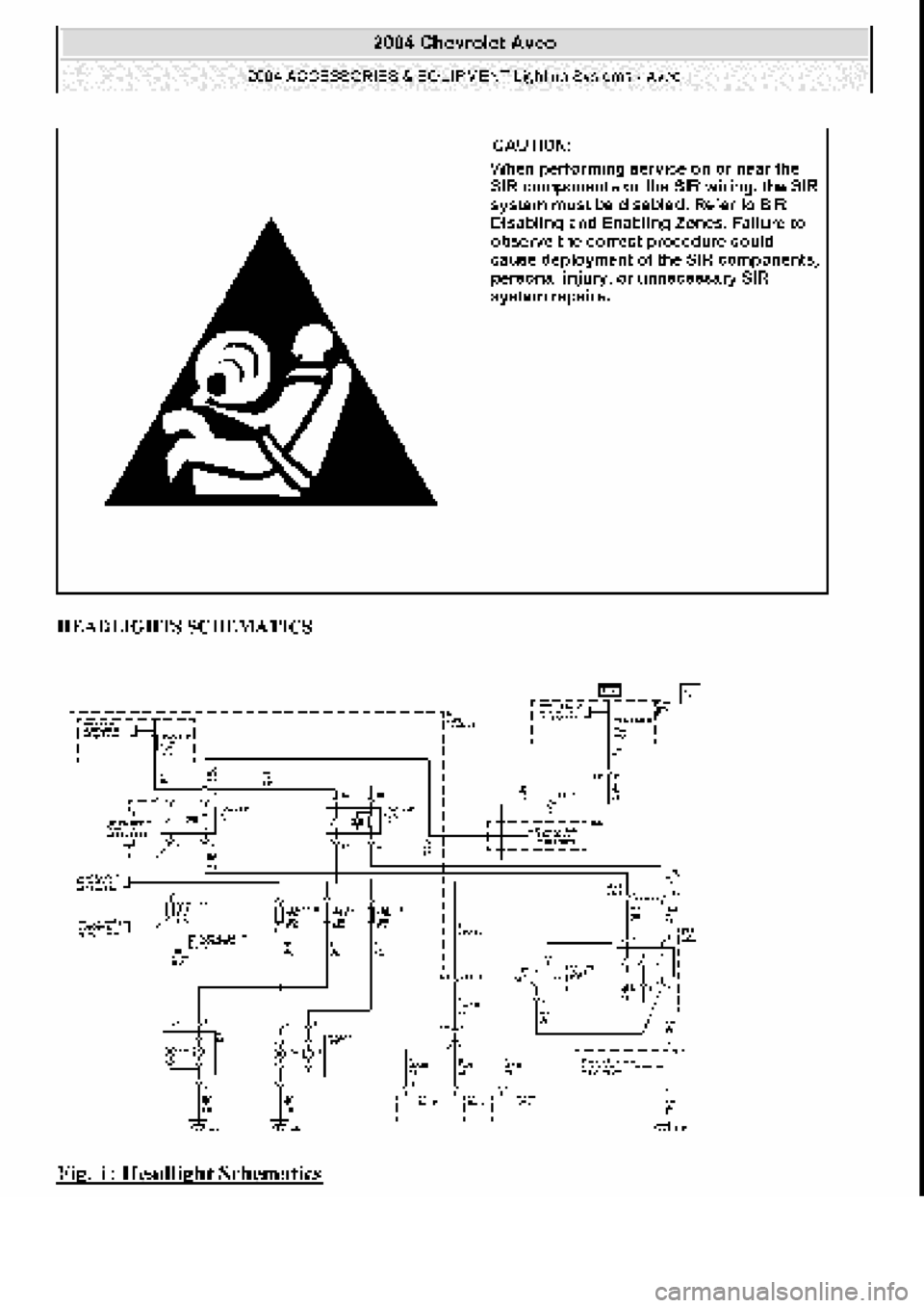 CHEVROLET AVEO 2002  Service Repair Manual 