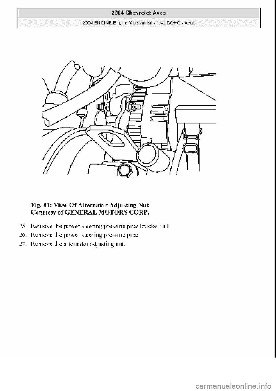 CHEVROLET AVEO 2002  Service Repair Manual 