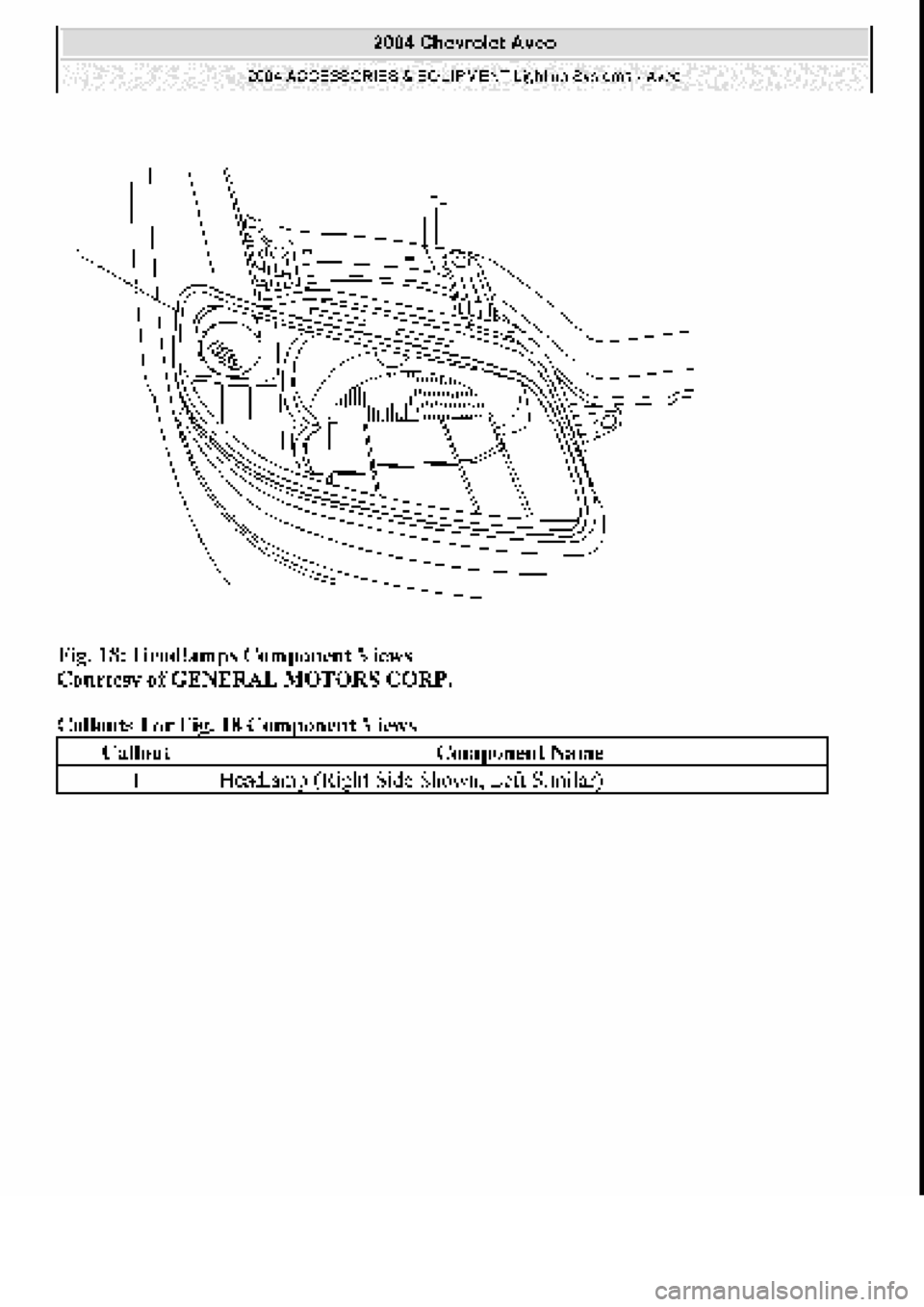 CHEVROLET AVEO 2002  Service Repair Manual 