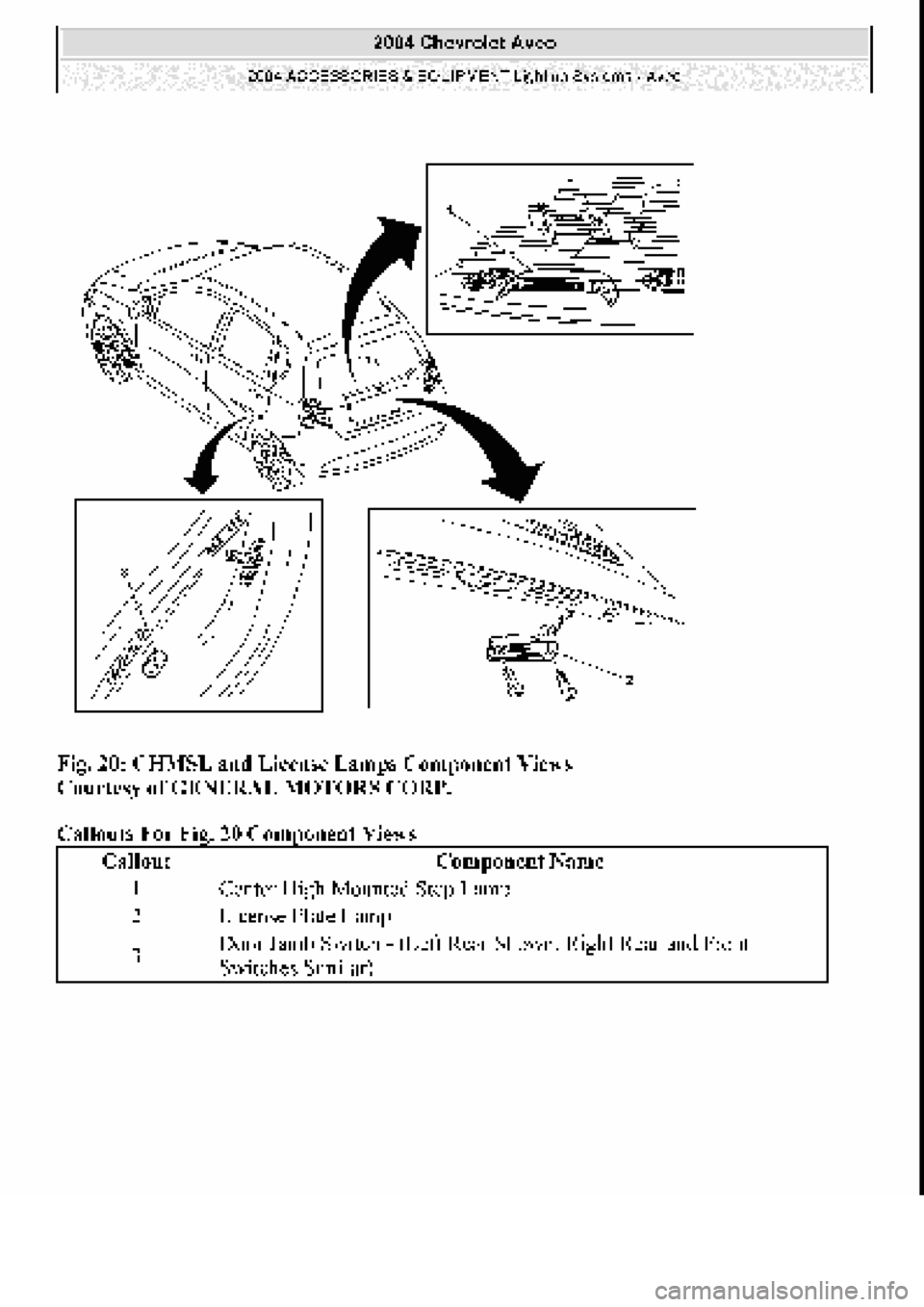 CHEVROLET AVEO 2002  Service Repair Manual 