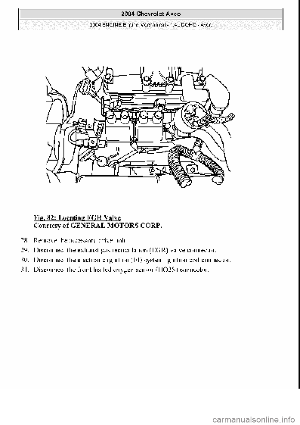 CHEVROLET AVEO 2002  Service Repair Manual 