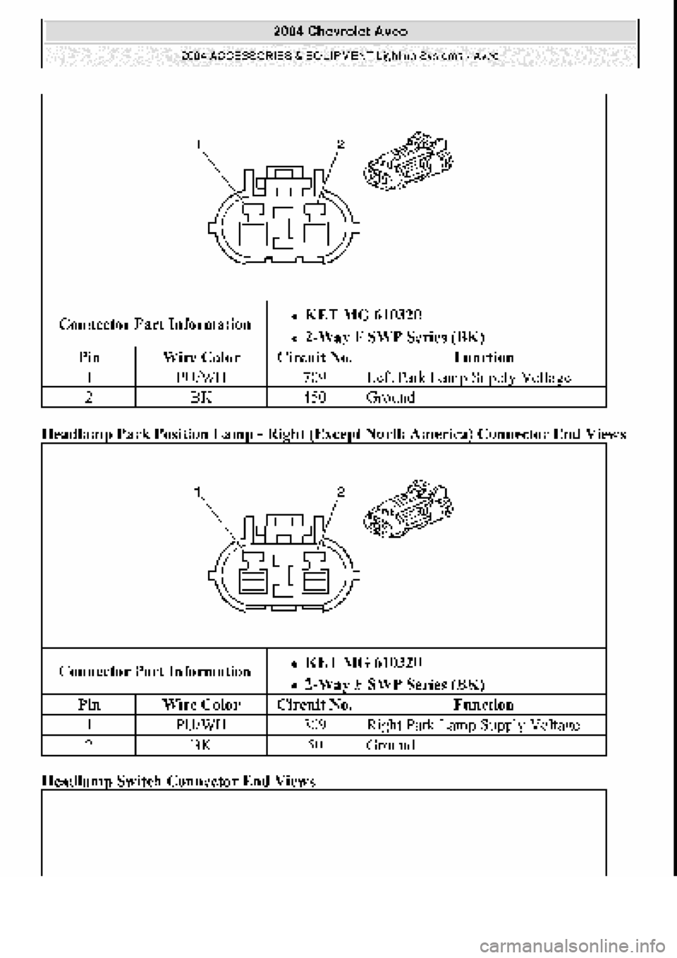 CHEVROLET AVEO 2002  Service Repair Manual 
