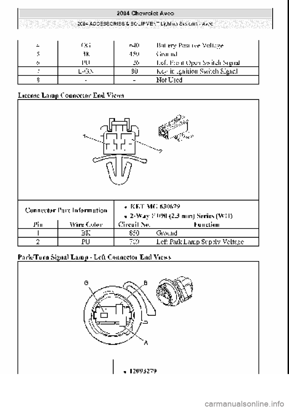 CHEVROLET AVEO 2002  Service Repair Manual 