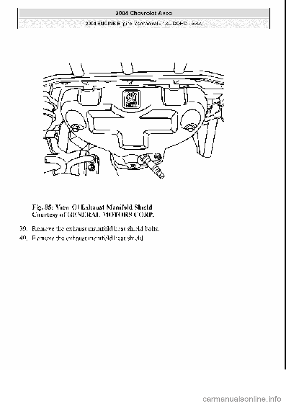 CHEVROLET AVEO 2002  Service Repair Manual 