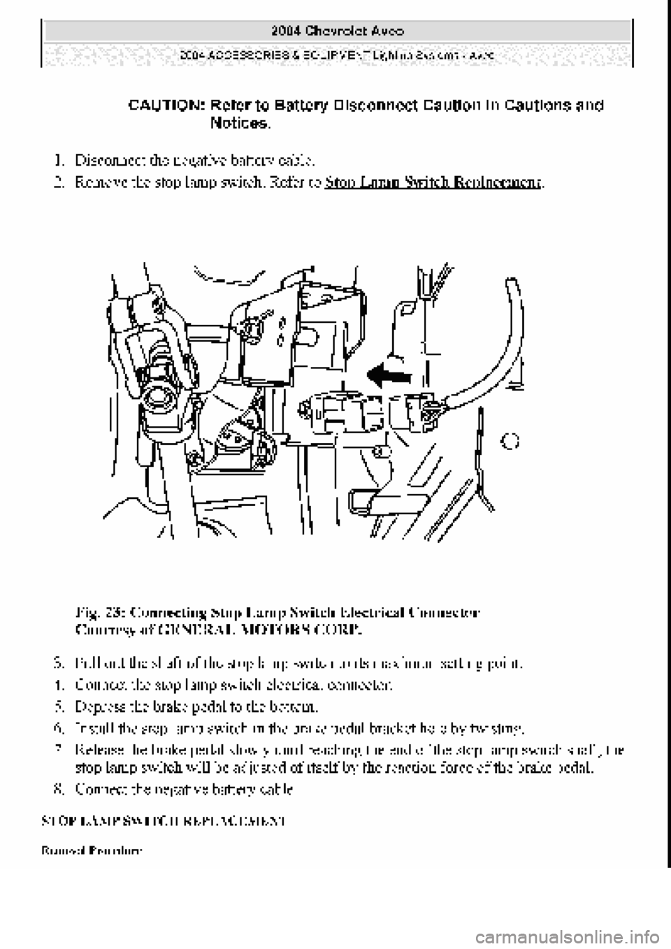 CHEVROLET AVEO 2002  Service Repair Manual 