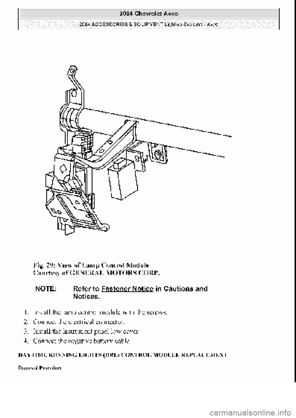 CHEVROLET AVEO 2002  Service Repair Manual 