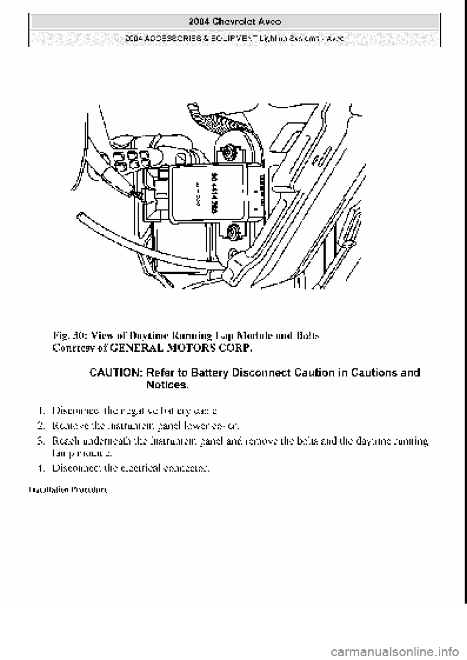 CHEVROLET AVEO 2002  Service Repair Manual 