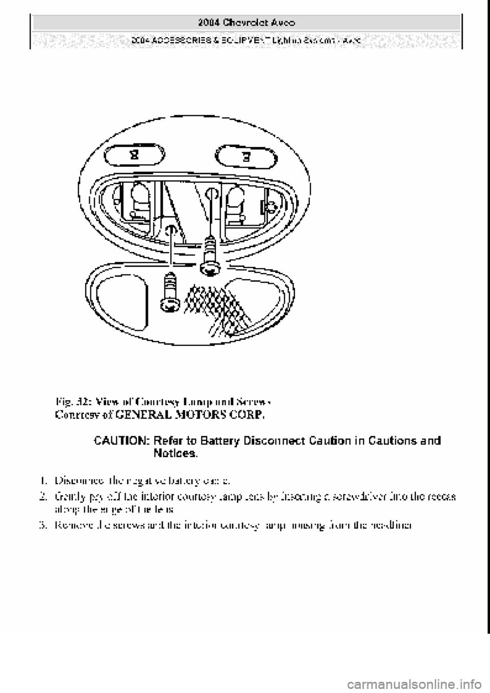 CHEVROLET AVEO 2002  Service Repair Manual 