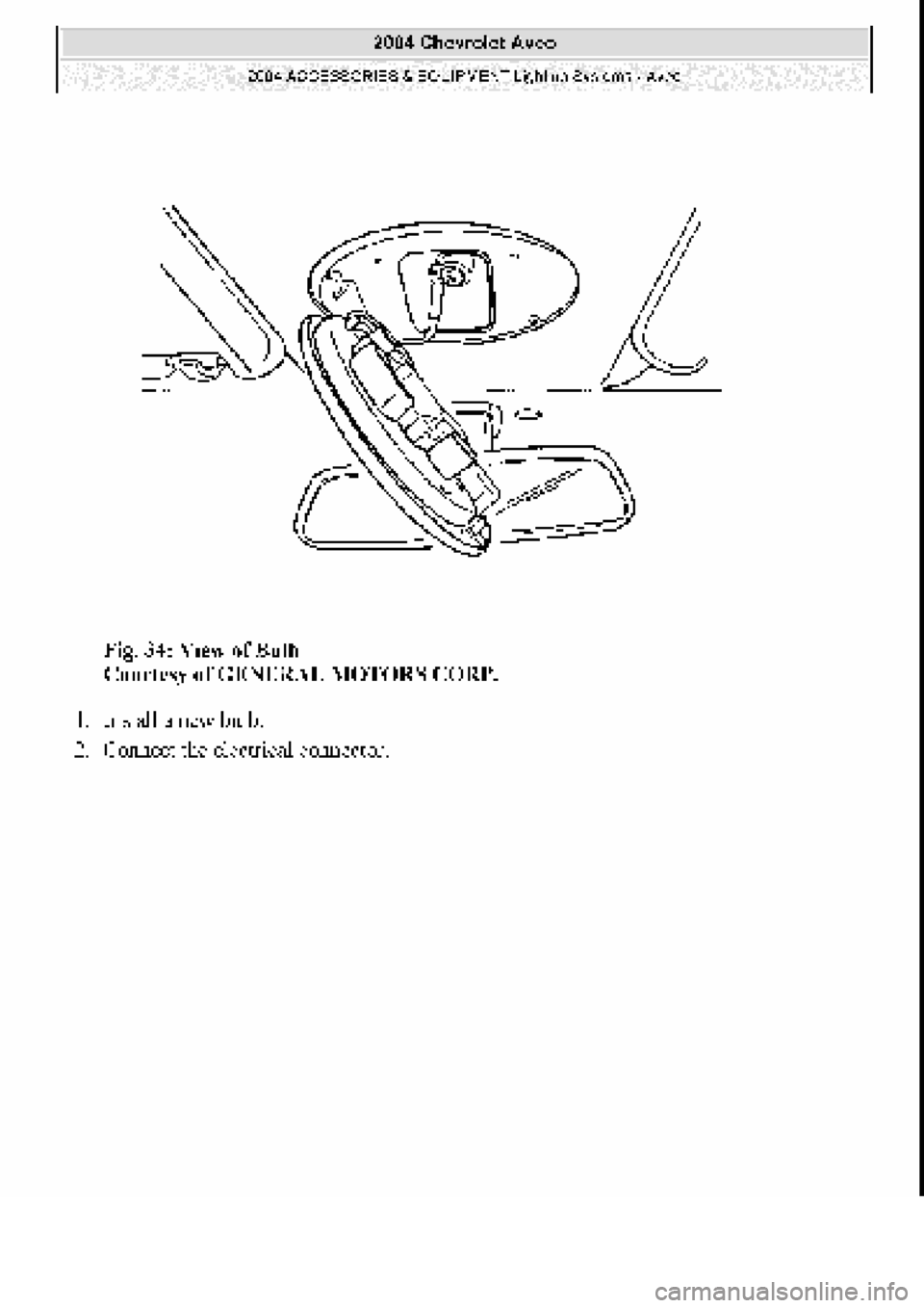 CHEVROLET AVEO 2002  Service Repair Manual 