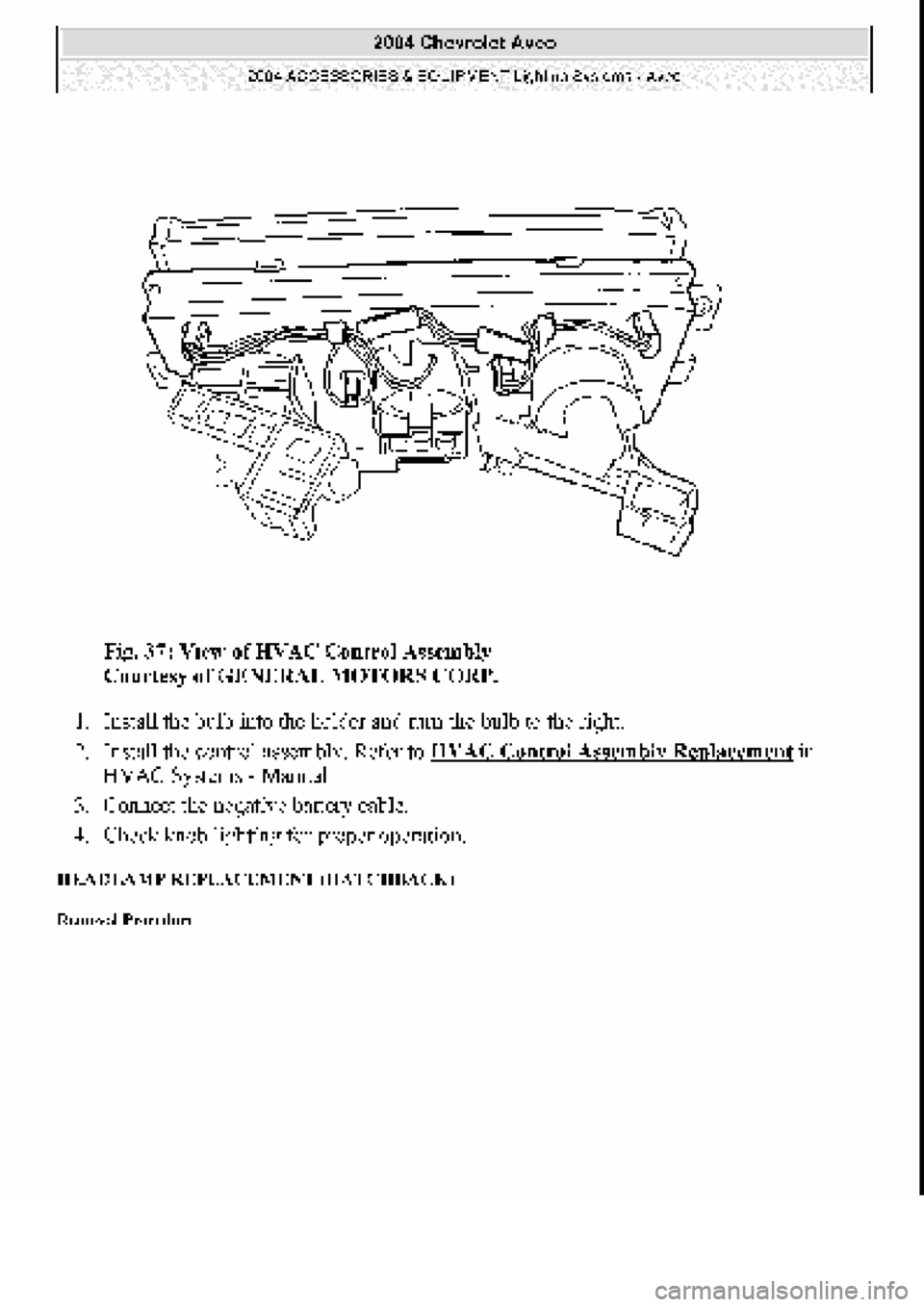 CHEVROLET AVEO 2002  Service Repair Manual 