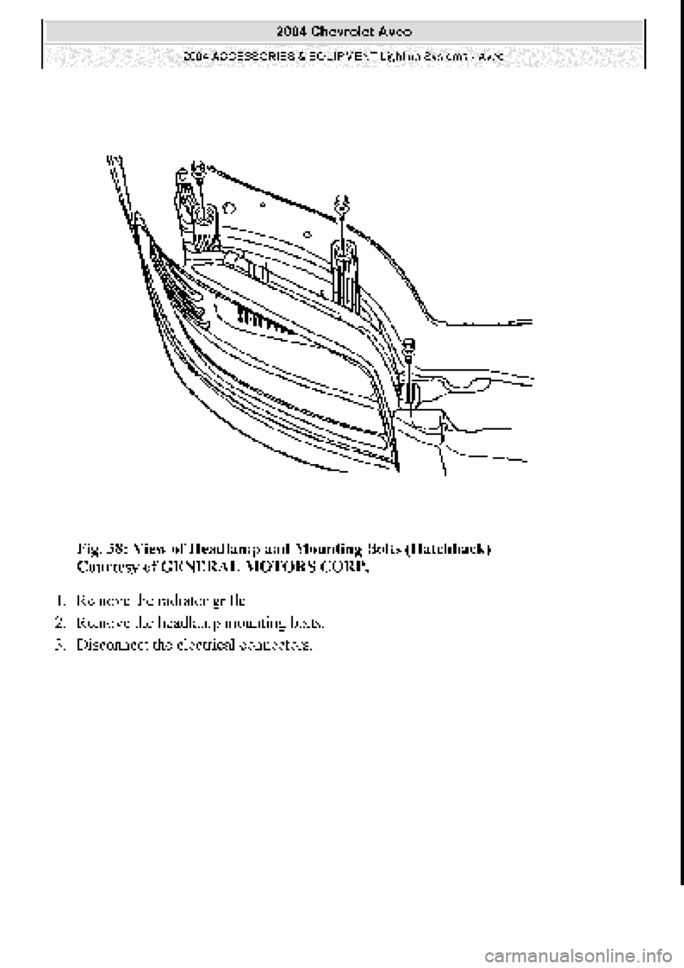 CHEVROLET AVEO 2002  Service Repair Manual 