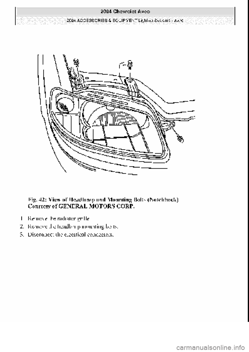 CHEVROLET AVEO 2002  Service Repair Manual 