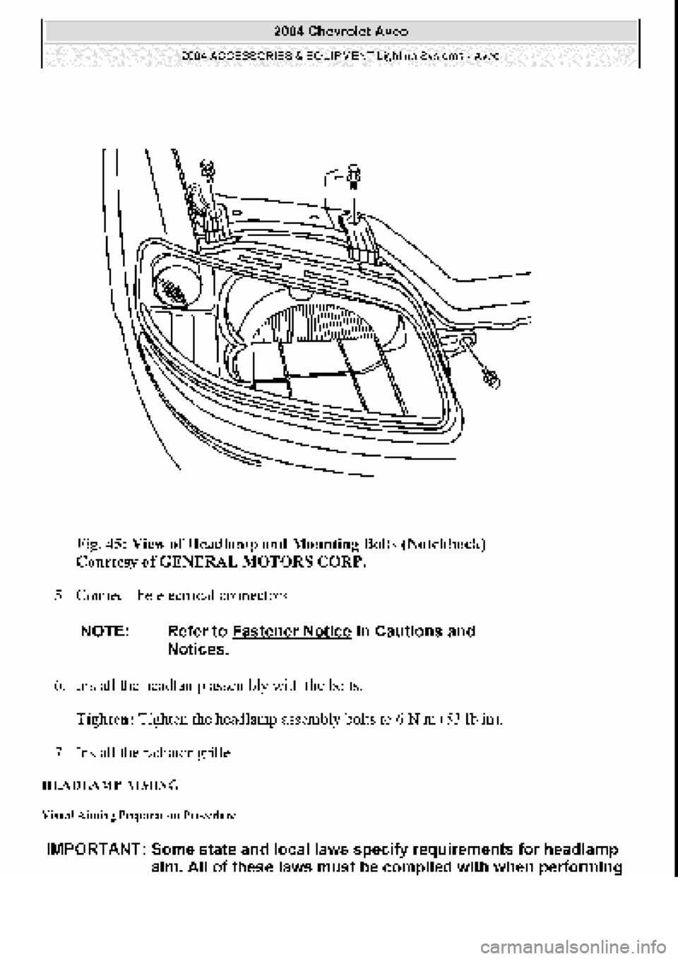 CHEVROLET AVEO 2002  Service Repair Manual 