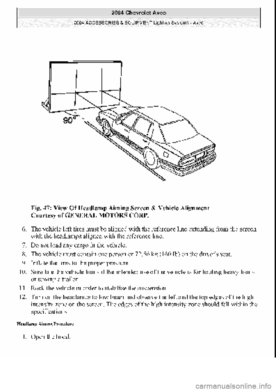 CHEVROLET AVEO 2002  Service Repair Manual 