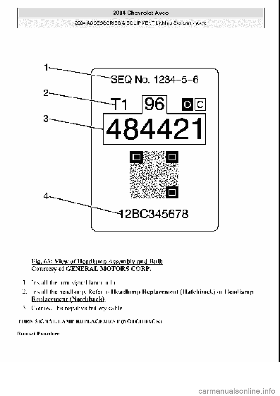 CHEVROLET AVEO 2002  Service Repair Manual 