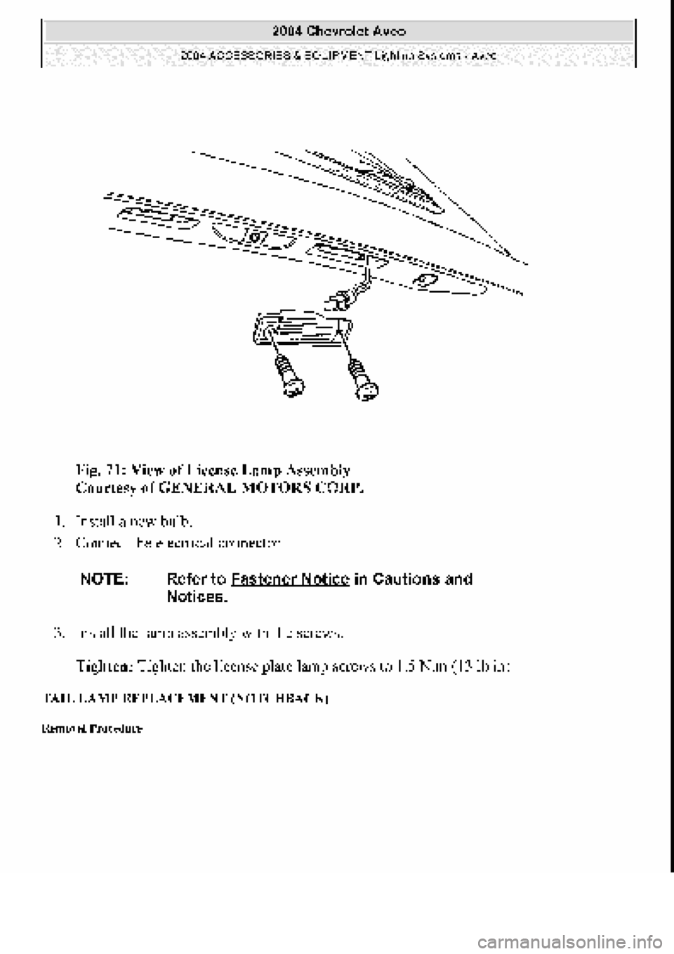 CHEVROLET AVEO 2002  Service Repair Manual 
